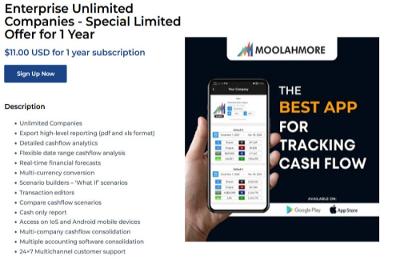 Moolahmore Cash Flow Software and App (Extended Promo)