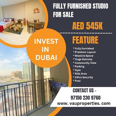 Fully furnished Studio for sale centrally located in Arjan Dubai