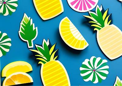 Stickers for digital Download Pinapple Stickers
