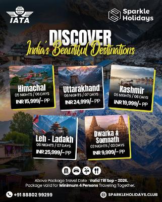 Travel Packages: Explore India's Stunning Destinations with Sparkle Holidays