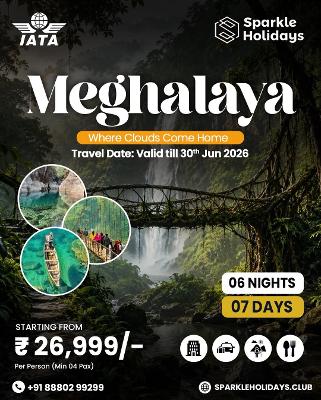 Ahmedabad to Assam Meghalaya Tour Package – 6 Nights 7 Days Meghalaya Holiday with Sparkle Holidays