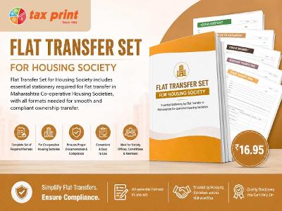 📑 Simplify Flat Transfers with Tax Print’s Flat Transfer Set for Housing Societies