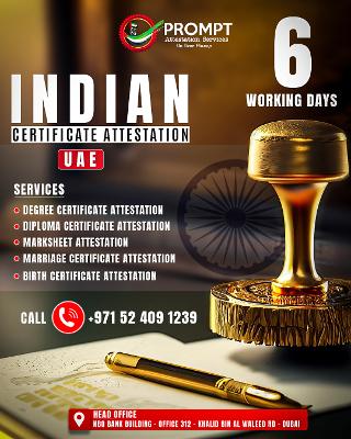 Indian Certificate Attestation in UAE