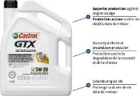 Castrol Conventional Engine Oil GTX Ultraclean 5W20, 5L - 000153A