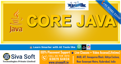 Core Java Training Course | Classroom and Online | Ameerpet Hyderabad India