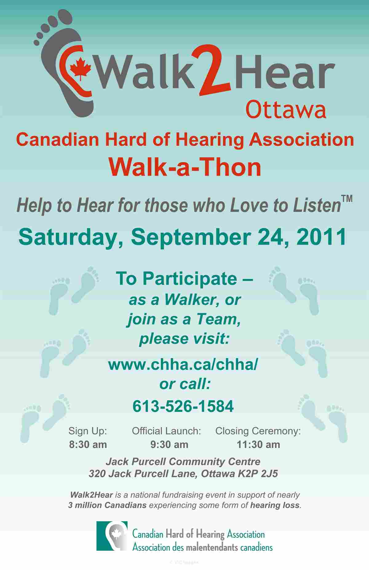 Need Walkers for our 2011 Walk2Hear Walk-a-thon
