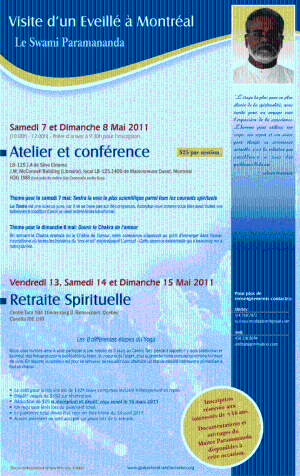 Atelier et Conférence : Le samedi 7 mai et le dimanche 8 mai