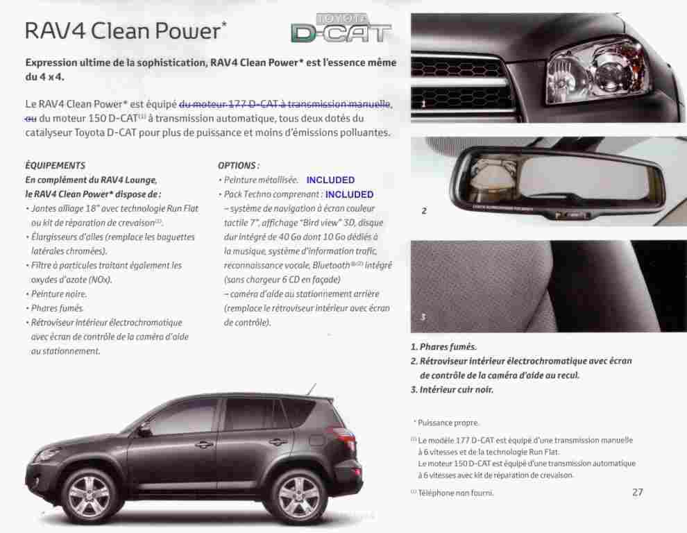 DIPLOMATIC late 2009 TOYOTA RAV4 4X4 Diesel Automatic (6 speed) "150 D-CAT Clean-Power" car for sale.