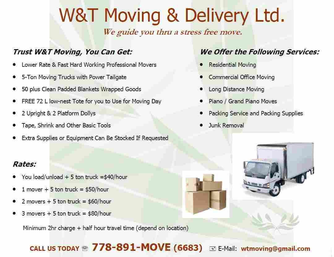 ★★★Moving Expert with 5 TON Truck@778-891-MOVE (6683)