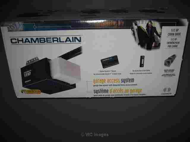Chamberlain garage door opener, sealed in box