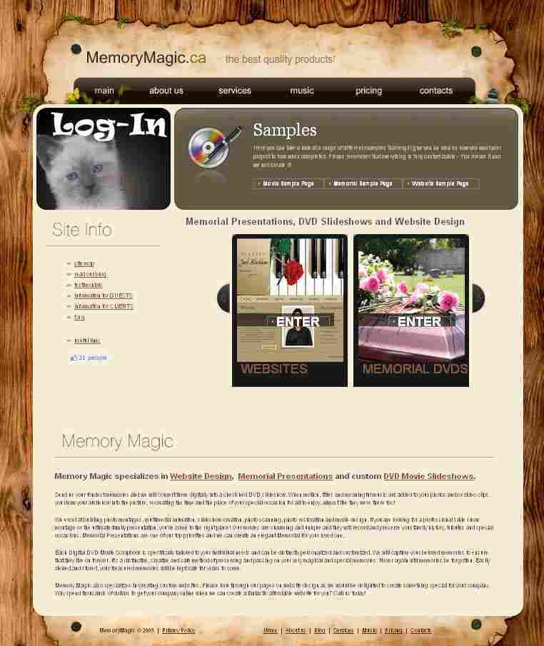 Custom DVD Movie Slideshows by Memory Magic