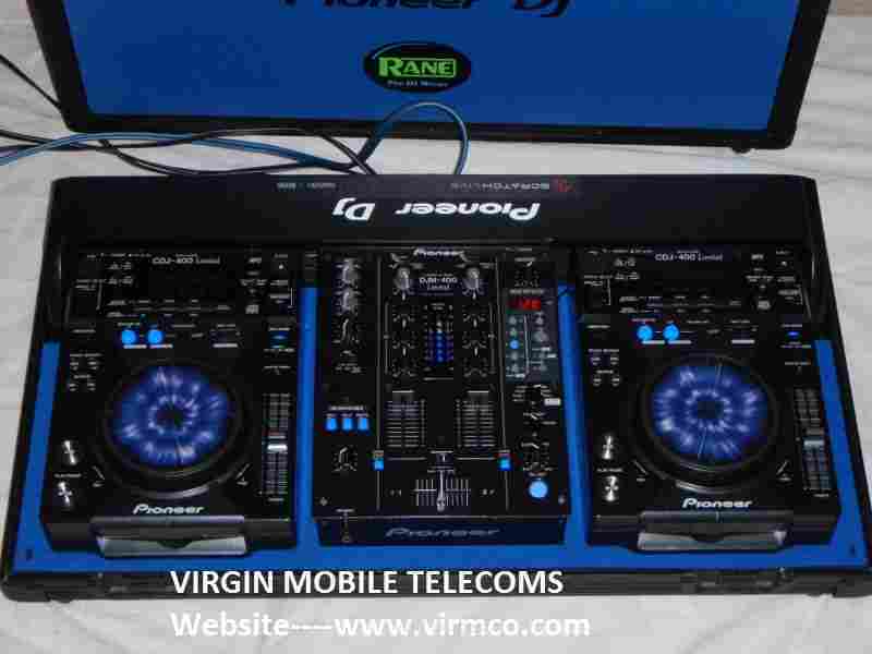 2 X Pioneer CDJ-400K Pro Player and Pioneer DJM-400K Mixer Case with Blue Limited Edition