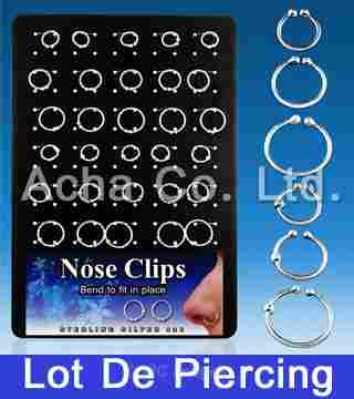 piercing nez argent