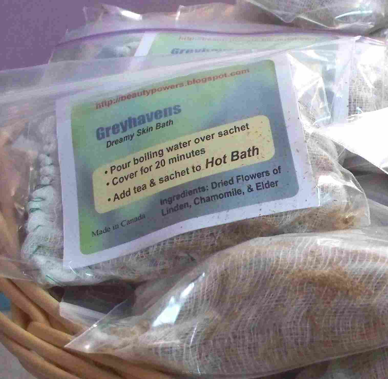 herbal bath 'tea' sachets