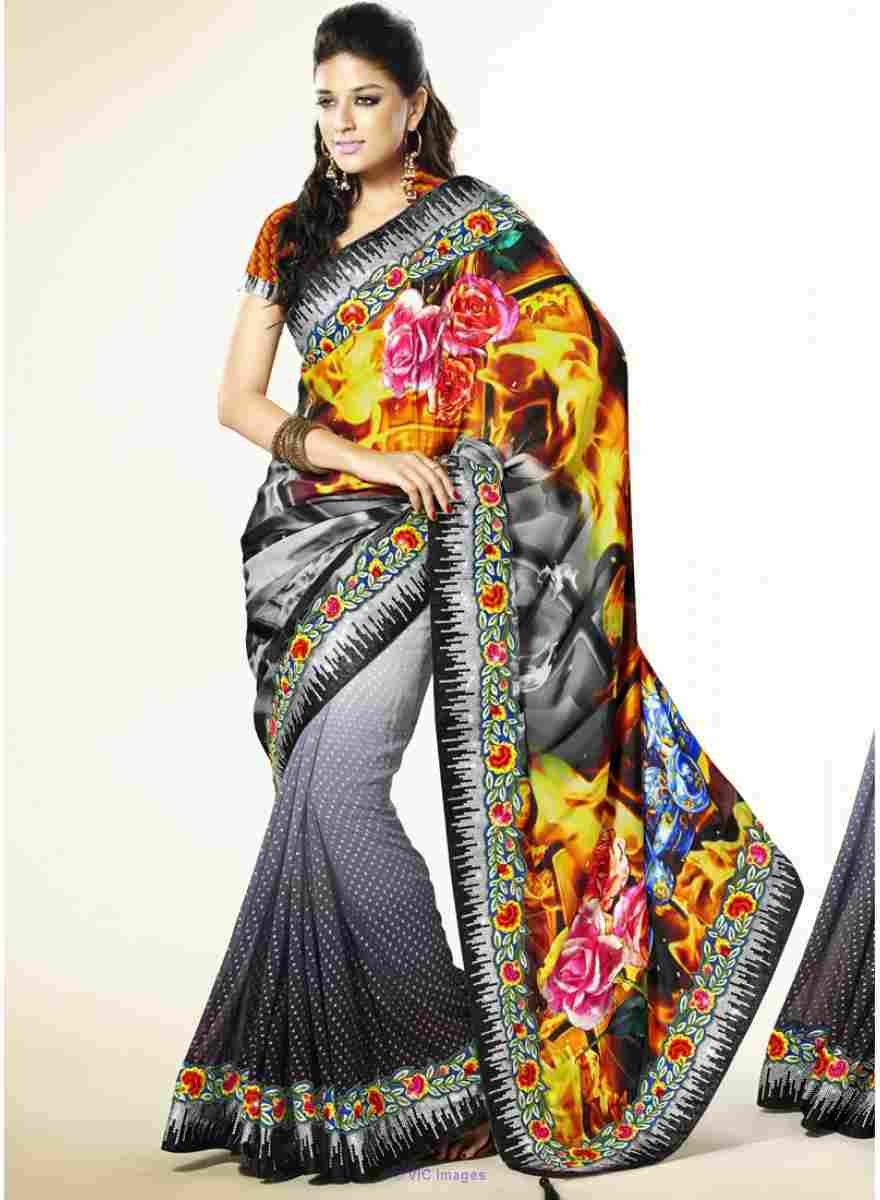 Designer Printed Party Wear Saree