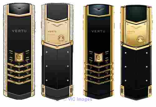 Vertu Signature S Design Yello White Gold Full Pave Diamonds