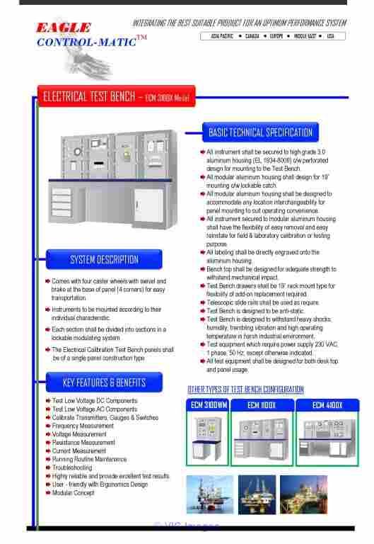 Eagle Control-Matic - ECM 3100X Electrical Test Bench