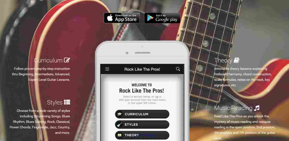 Rock Like Pros Music Guitar App