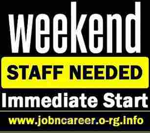 Part-Time Weekend Work For Students.