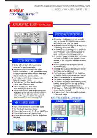 Eagle Control-Matic - ECM 4100X Instrument Test Bench