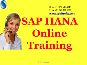 SAP HANA Online Training Job Support USA CANADA UK Australia UAE