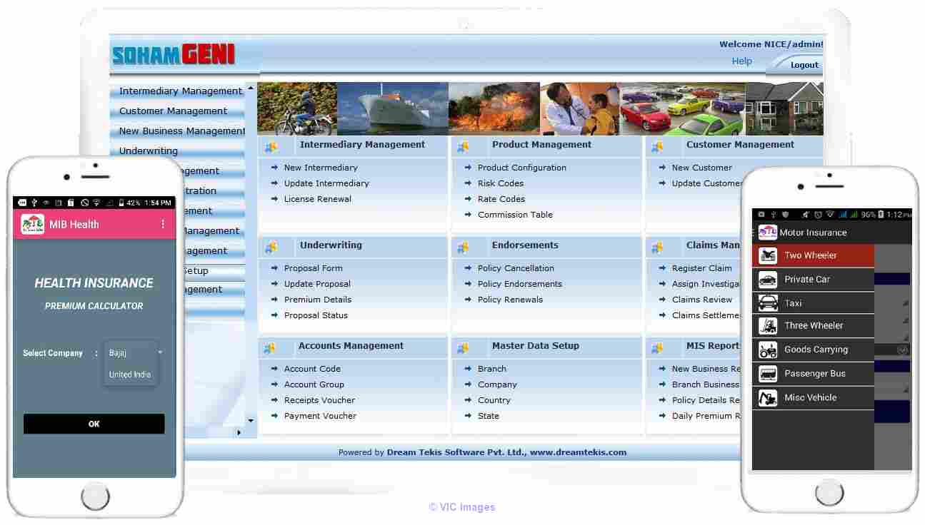 Core General Insurance Life Insurance Re-insurance Management System 