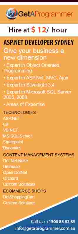 Asp.net developer Sydney