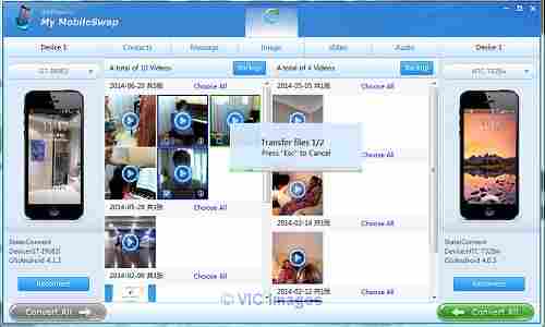 How to use the Mobile Swap transfer data from One smartphone to anothe