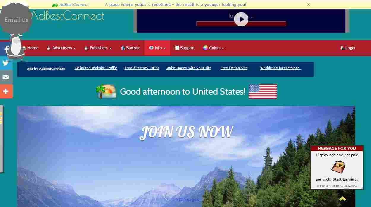 Get Paid $1 per click with Adbestconnect.com