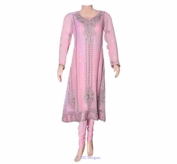 DML001-Pure Chiffon With Embroidery