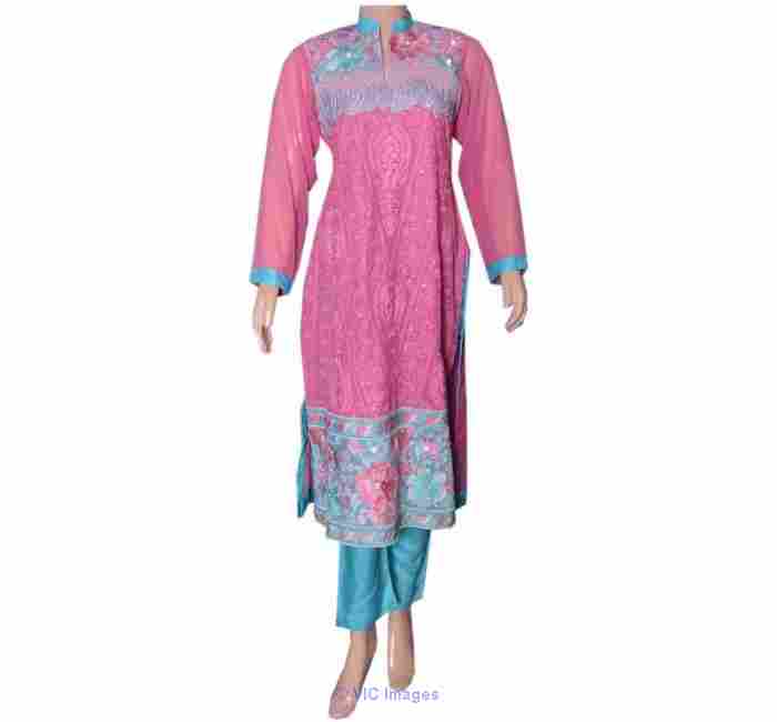 DML003-Chiffon Suit With Embroidery