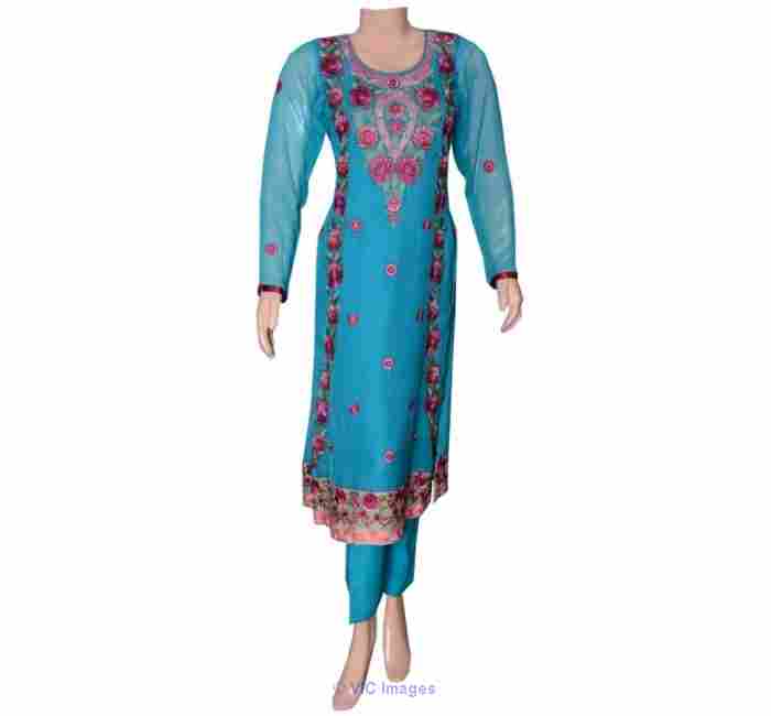 DML004-Chiffon Suit With Embroidery