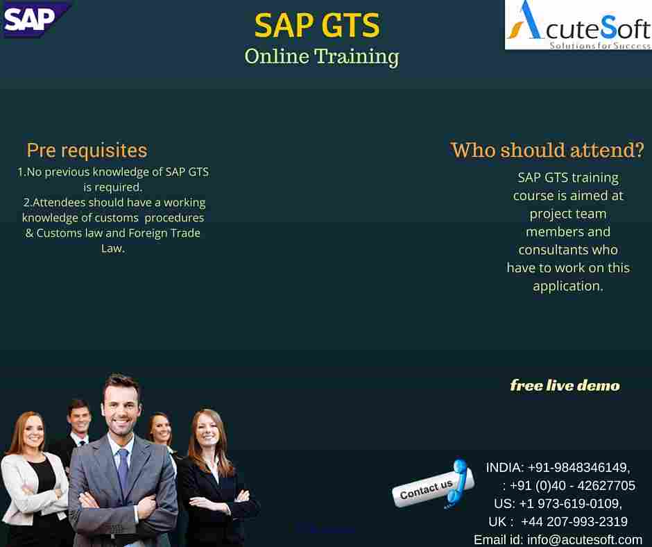 SAP GTS online training from AcuteSoft