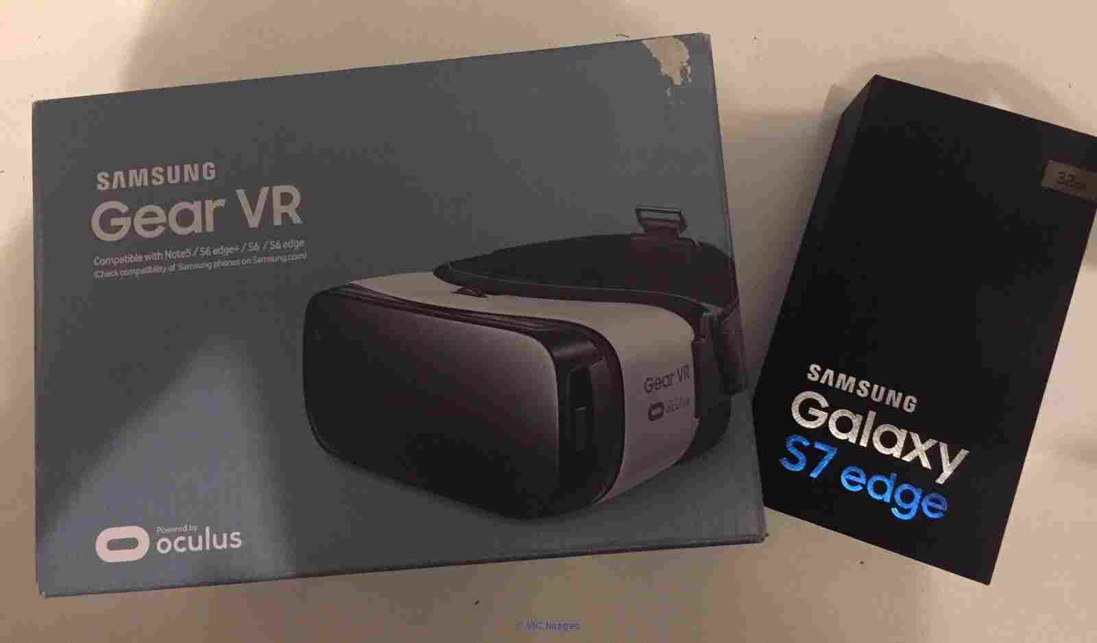 Brand New Gold Samsung Galaxy S6 Edge Gear VR  Unlocked Brand Apple I
