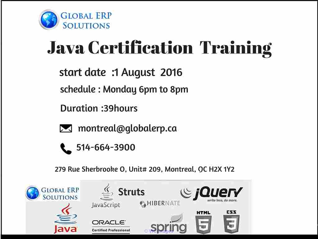 Java Training and & Placements in Montreal