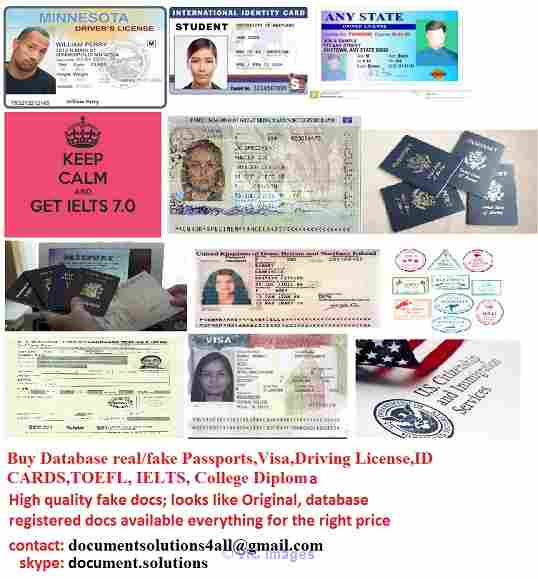 Quality Real And fake Passports,Drivers License,ID Cards,work permits