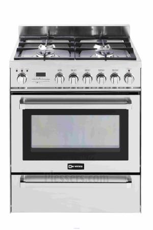 Verona VEFSGE304P  30 Inch Pro-Style Dual-Fuel Range with 4 Sealed Bur