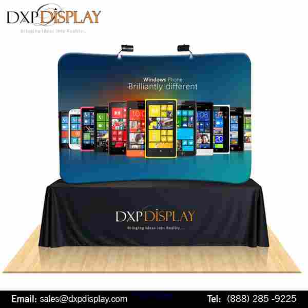 8ft Curved Table top pop up booth with free shipping