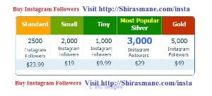 Buy Instagram Followers cheapest price $9.99 for 1000 followers