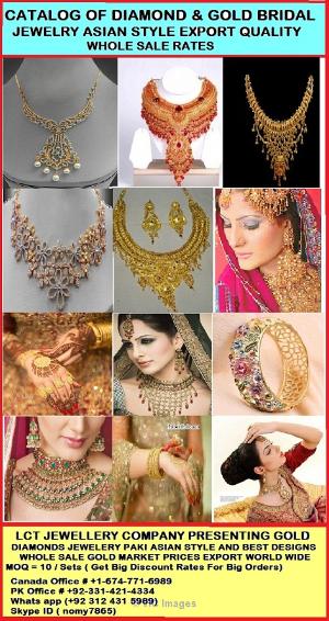 BRIDAL JEWELRY GOLD PLATED PREMIUM QUALITY WHOLESALE