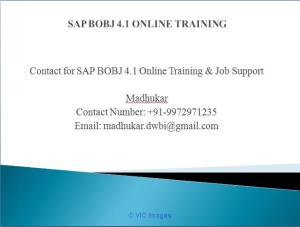ALL OVER INDIA Online training for SAP BO 4.0 TRAINER