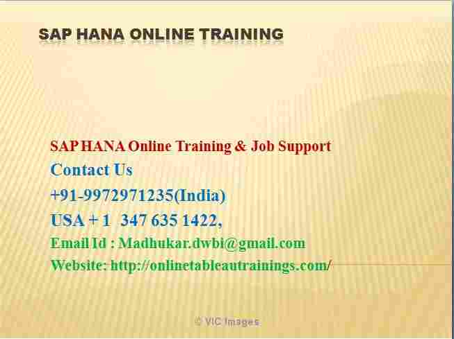 SAP HANA Training Online & Job Support