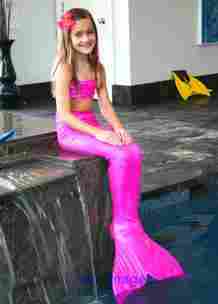 custom made mermaid swimsuit in Canada for little girl