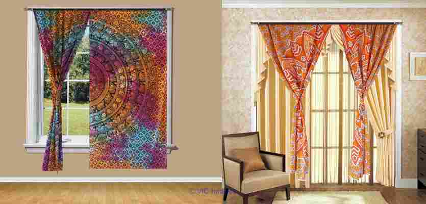 Magnificent range of mandala curtains from Handicrunch
