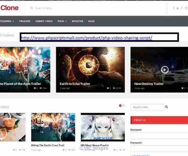 Video Sharing Script, php Video Sharing Script, Video Website Script