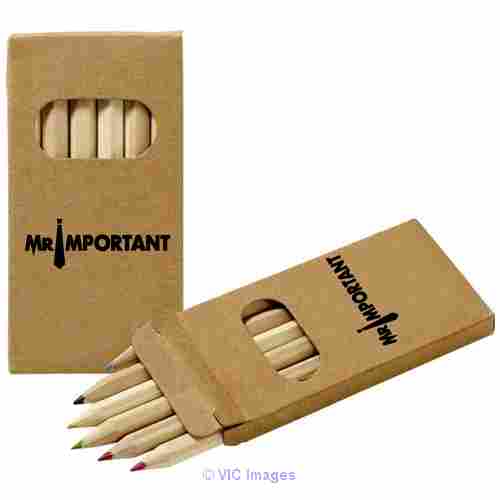 Wooden Six Color Pencil Set |PapaChina