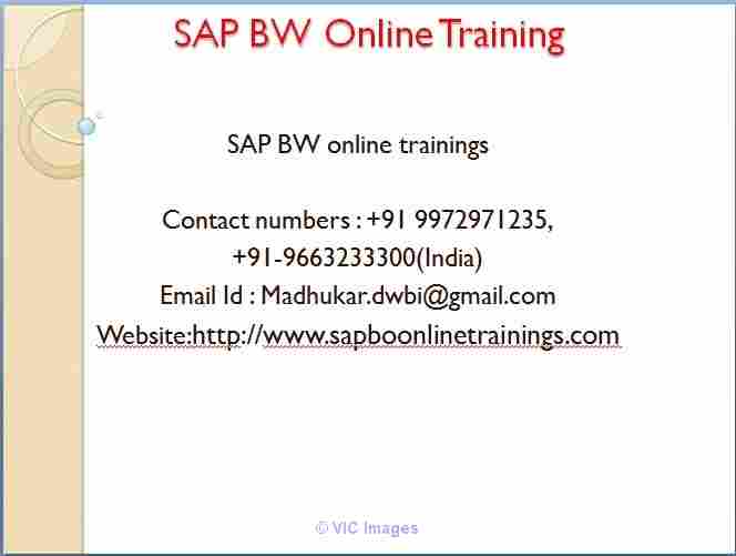 Sap BW Online Training And Job Support By exports 24/7