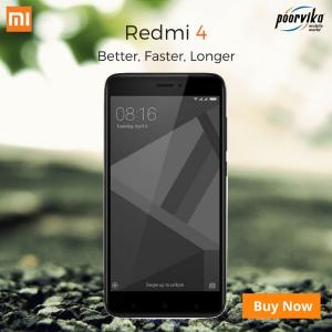 The lowest price of xiaomi redmi 4 only on poorvika mobiles