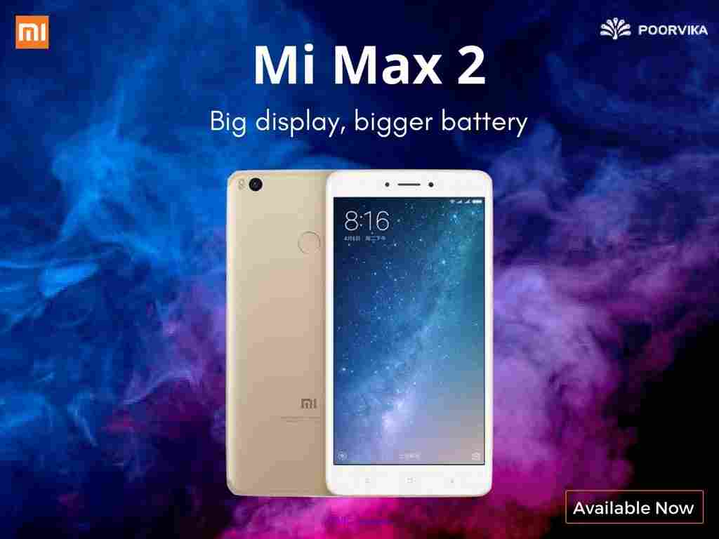 Xiaomi Mi Max 2 trendy mobile available at poorvika mobiles