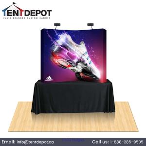 CURVED TOP POP UP TABLE TOP DISPLAY